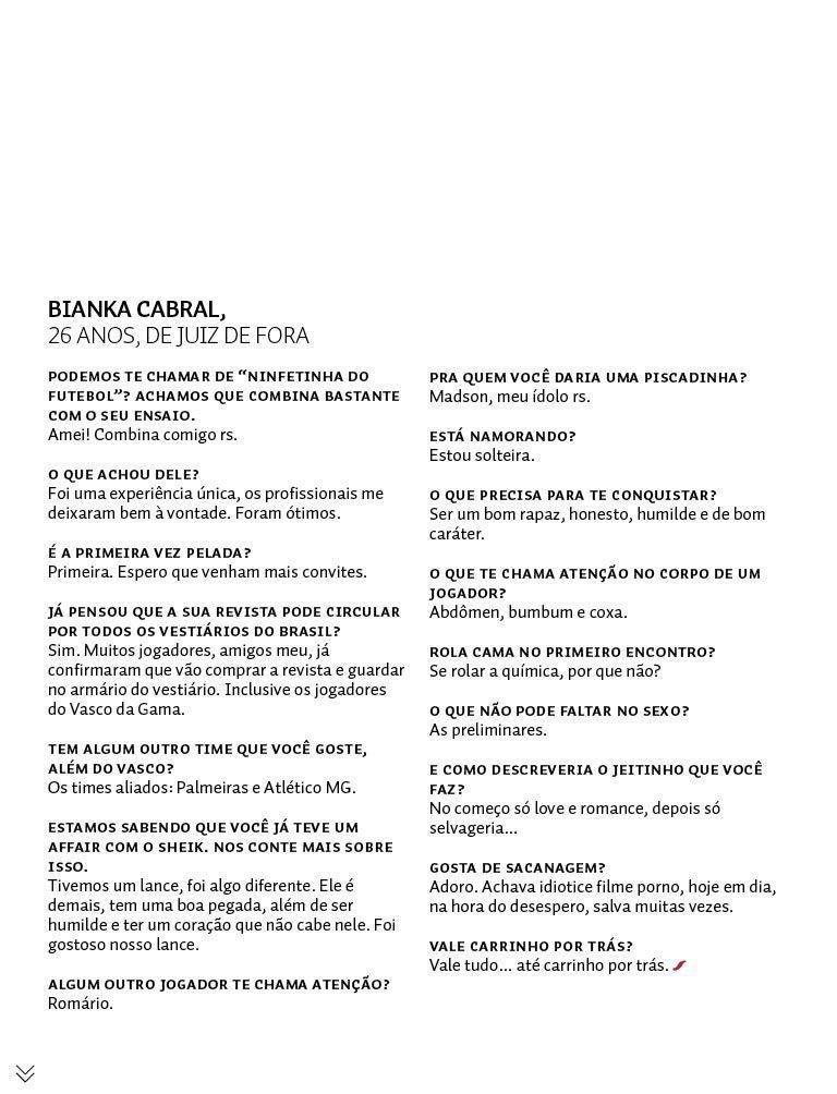 Bianka Cabral Pelada na Revista Sexy