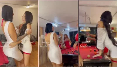 Karol Rosado em reunião lésbica com amigas gostosas