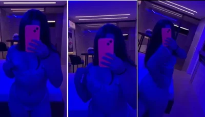 Video xxx Aline Zimmer se filmando no espelho