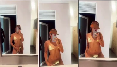 Natalia Torres de biquini mostrando seu corpo magro