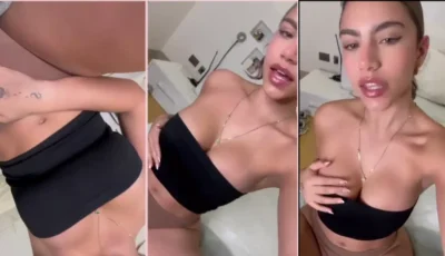 Bucetuda Laura Vanegas de top e shortinho arrochado