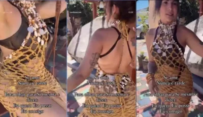Tanny vazou se exibindo no balanço