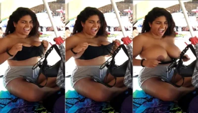 Amadora Sheila Ortega mostrou as tetas em publico