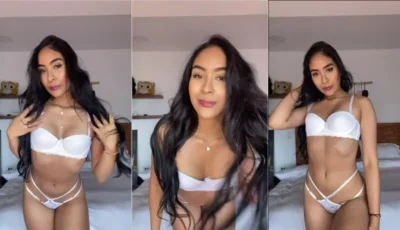 Samie Vera de rabo gostoso morena de lingerie branca na putaria
