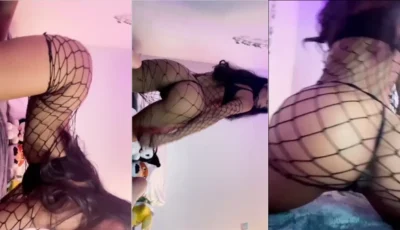 killaabunny  de bucetão e rabão de lingerie preta se mostrando