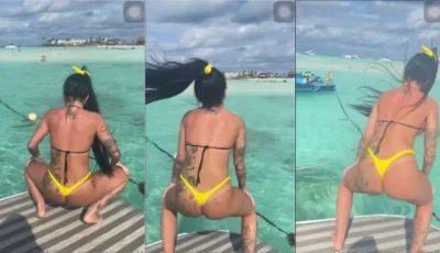 Putinha Mc Mirella se exibindo na lancha