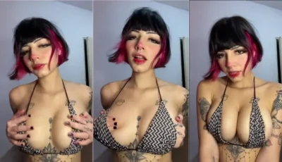Video amador da Yasmin Cat provocando com as tetas gostosas