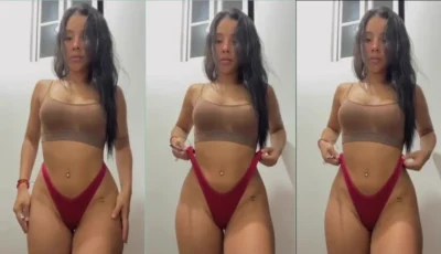 Danielarb2000 usando uma calcinha vermelha muito sexy