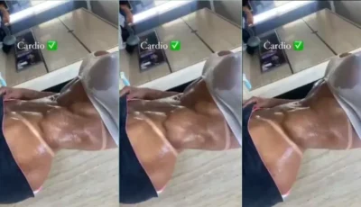 Gracyanne Barbosa se exibindo toda suada
