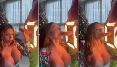 Jaiane Lima pagando um boquete pro papai noel