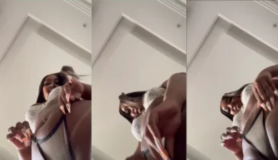 Preta Zade negra da buceta carnuda se tocando com amor