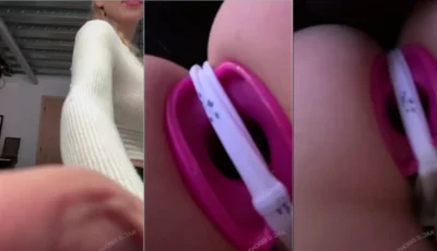 Thorri de mini saia preta exibindo a bunda