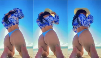 Video amador da Taty Silva se exibindo na praia