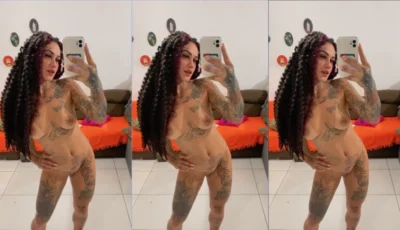Nesse video a Evelyn Mirelly está pelada na frente do espelho