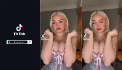 Peituda tiktoker se exibindo todinha