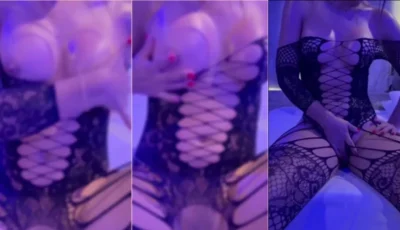 Video amador da Cata Gonzalez sem sutiã acariciando os seios