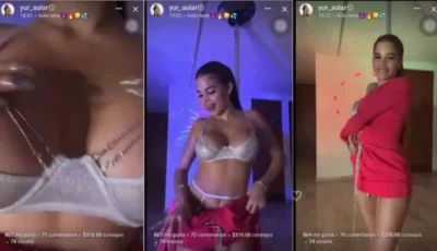 Yur aular gostosa nua de vestido rebolando