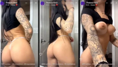 A menina Thaissa Fit adora provocar exibindo suas partes intimas
