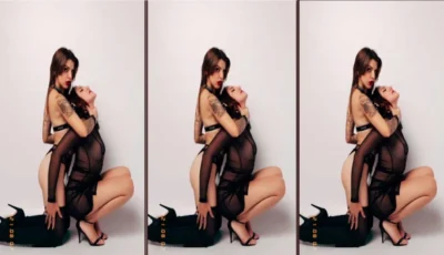 Becca Pires só de roupa intima com a amiga gata
