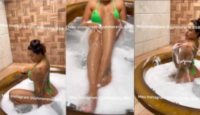 Juh Morena adora ficar pelada na hidromassagem