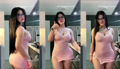 Kimberly Delgado peituda de babydoll rosa