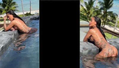 Mc Mirella rabuda pelada gostosa na piscina