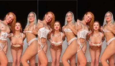 Perfeitinha Malu Paz exibindo as tetas com as amigas