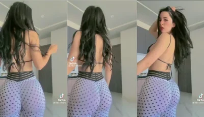 Tiktokers cachondas gostosa rabuda em pé pulando
