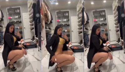 Video amador da Jailyne Ojeda sensualizando dentro do provador