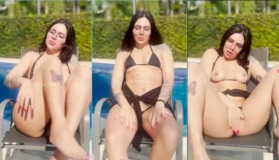 Video safado da Lary Cubas se exibindo na beira da piscina