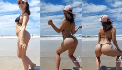 Waleria Casta video safada na praia de biquini