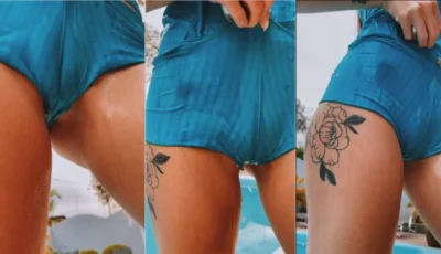 Bruna Storck se exibindo toda molhada