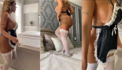 Esse vídeo mostra a Cris Galera provocando fantasiada de empregada