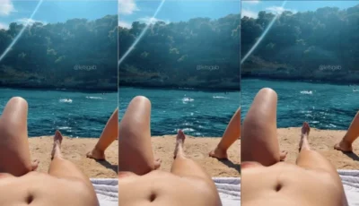 Flagra da letsgab gravou video nua na praia