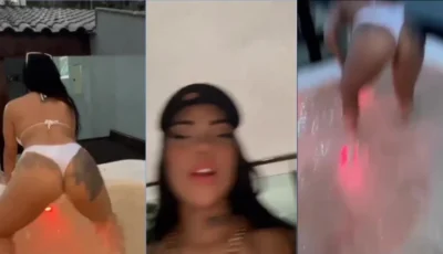 Gostosa balançando a bunda enorme