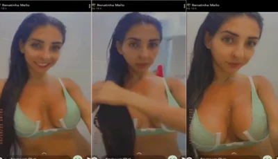 Gravação da Renatinha Mello no banheiro se exibindo com cara de safada