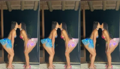 Indianara Jung beijando a amiga gostosa