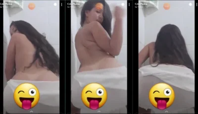 Influencer Cris Pkena balançando a bunda