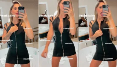 Mari Ladeira gostosa demais provocando na frente do espelho
