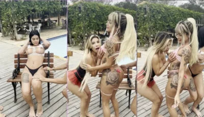 Rakel Silva se pegando com duas gostosas