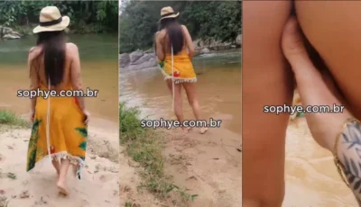 Sophye peituda gata ao ar livre na safadeza