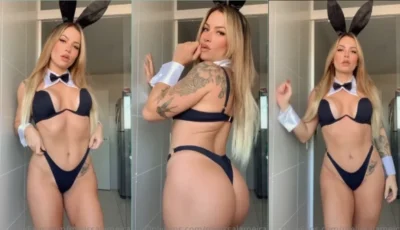 Vazados da Melissa Lameira vestida de coelhinha safada