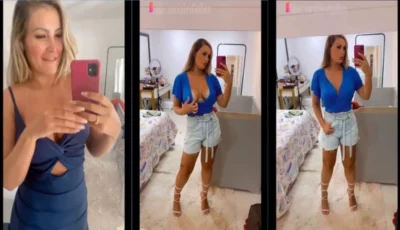 Vídeo caseiro da Andressa Urach sensualizando na frente do espelho